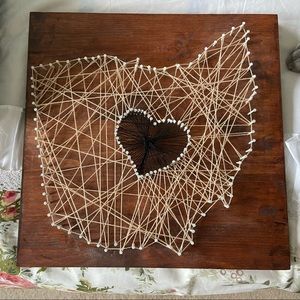 Columbus, Ohio Handmade String Art 12x12
